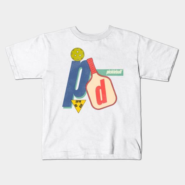 Pickleball 90s Style Graphic Kids T-Shirt by darklordpug